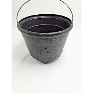 Halloween Cauldron Candy Pail Bucket Witch Black USA